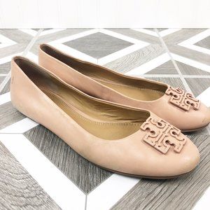Tory Burch Tan Melinda Lowell Ballet Flats